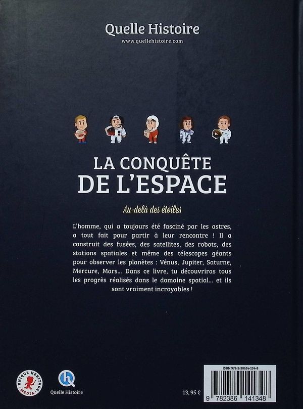 Quatrième de couverture de « La conquête de l'espace : au-delà des étoiles »