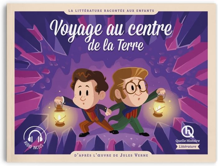Couverture du livre « Voyage au centre de la Terre » de d'après l'oeuvre de Jules Verne, librairie Les Contes Infusés à Corte