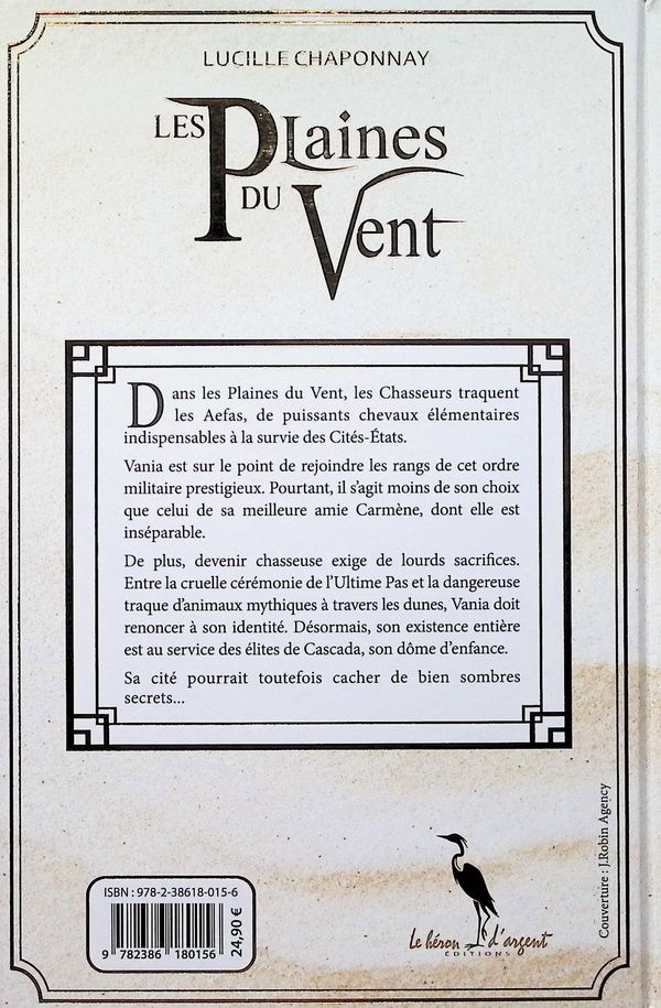Quatrième de couverture de « Les plaines du vent »
