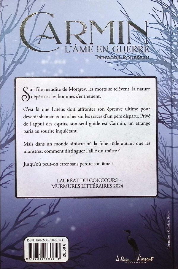 Quatrième de couverture de « CARMIN, L'AME EN GUERRE »
