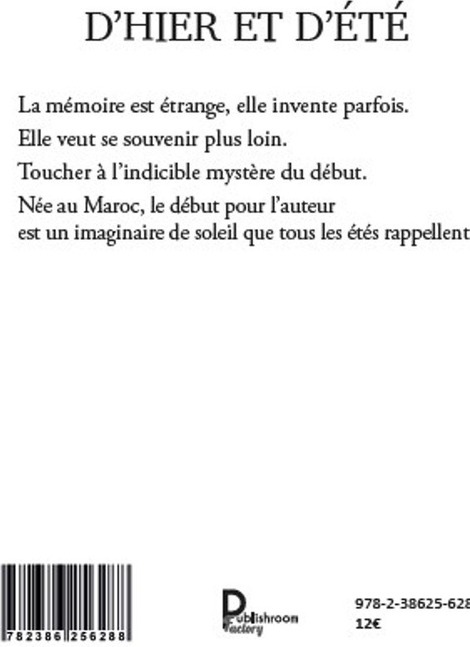 Quatrième de couverture de « DHIER ET DETE - POESIE »