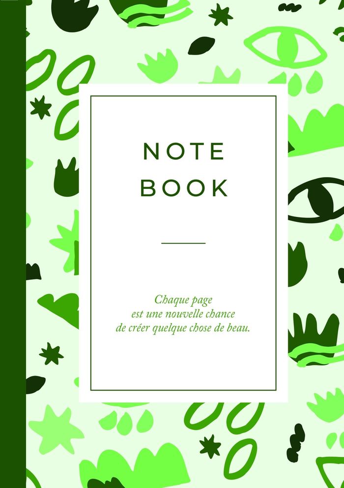 Couverture du livre « CARNET MOTIFS VERT » de Editions Hello, librairie Les Contes Infusés à Corte