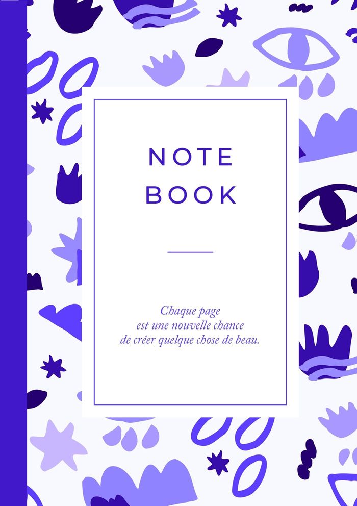 Couverture du livre « CARNET MOTIFS VIOLET » de Editions Hello, librairie Les Contes Infusés à Corte