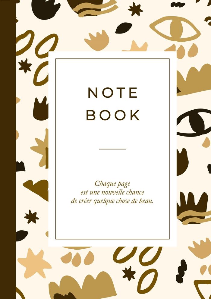 Couverture du livre « CARNET MOTIFS MARRON », librairie Les Contes Infusés à Corte