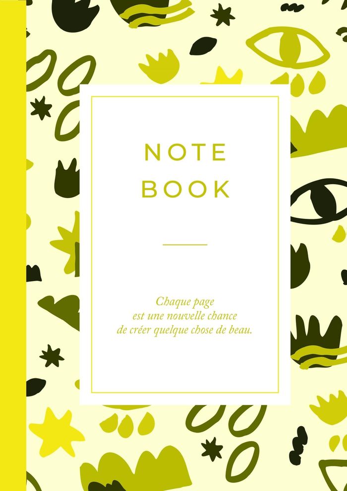 Couverture du livre « CARNET MOTIFS JAUNE », librairie Les Contes Infusés à Corte
