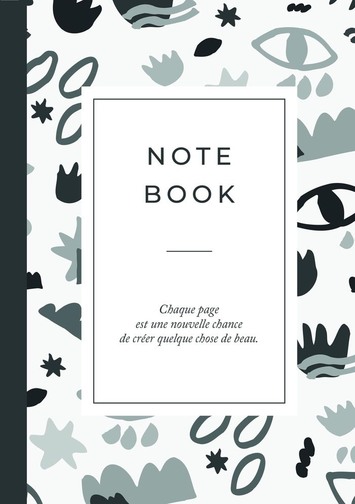 Couverture du livre « CARNET MOTIFS GRIS » de Editions Hello, librairie Les Contes Infusés à Corte