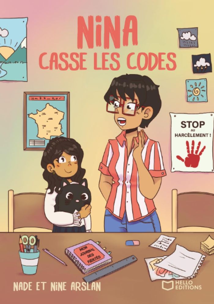 Couverture du livre « Nina casse les codes », librairie Les Contes Infusés à Corte