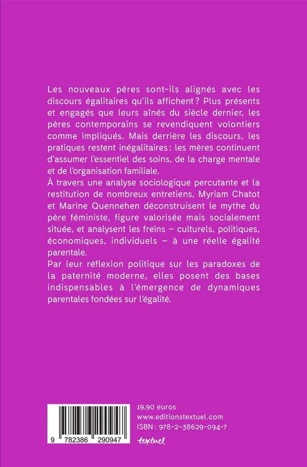 Quatrième de couverture de « Être un père féministe, mission impossible ? »
