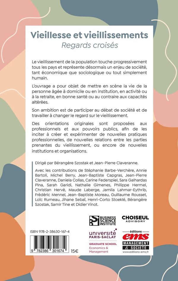 Quatrième de couverture de « Vieillesse et vieillissements : regards croisés »