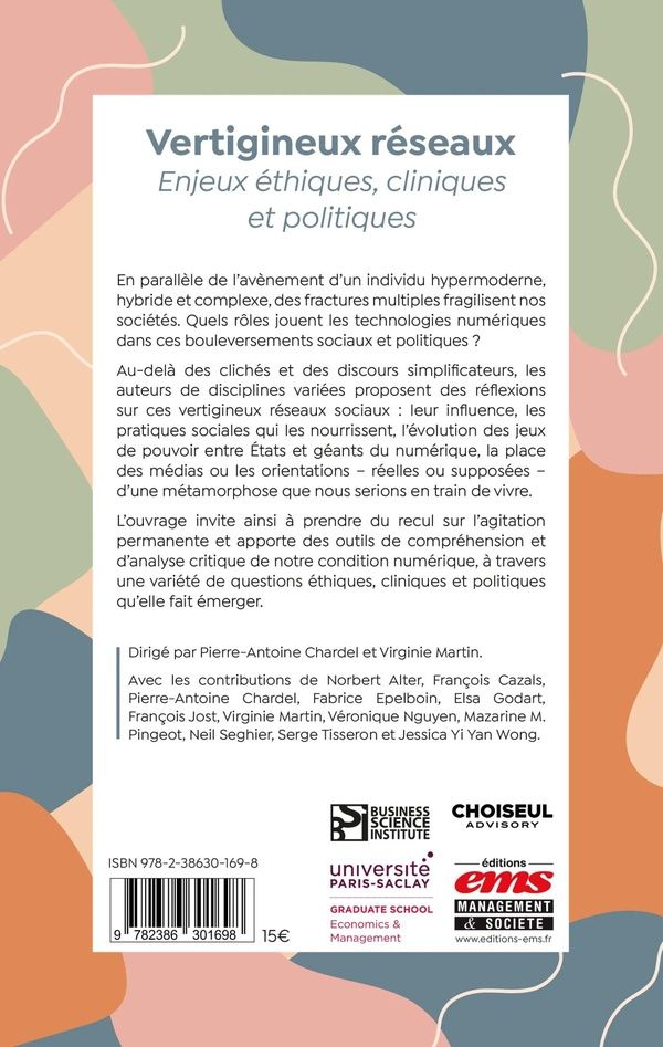 Quatrième de couverture de « Vertigineux réseaux : enjeux éthiques, cliniques et politiques »