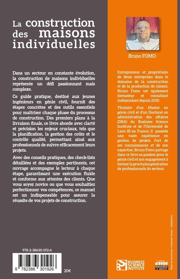 Quatrième de couverture de « La construction des maisons individuelles : le guide pratique du suivi des travaux »
