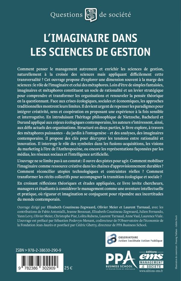 Quatrième de couverture de « L'imaginaire dans les sciences de gestion »