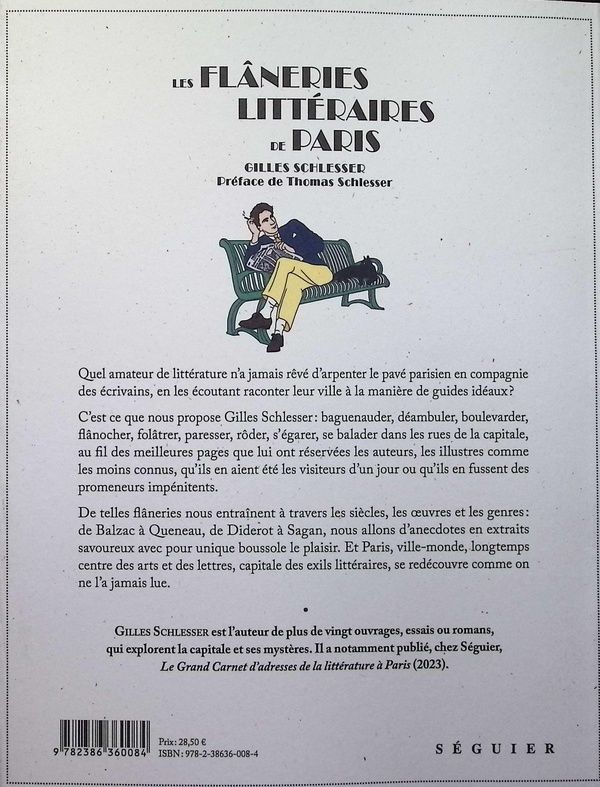 Quatrième de couverture de « Les flâneries littéraires de Paris »