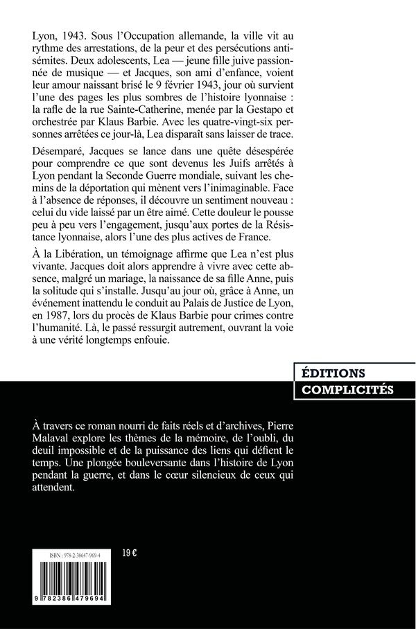 Quatrième de couverture de « Sonate pour un paradis perdu »