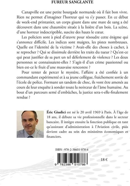 Quatrième de couverture de « FUREUR SANGLANTE »