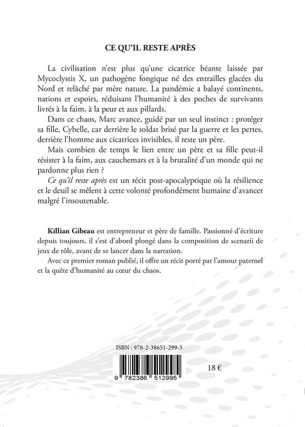 Quatrième de couverture de « CE QU'IL RESTE APRES »