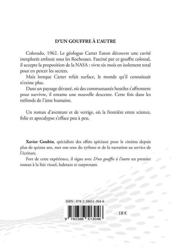 Quatrième de couverture de « D'UN GOUFFRE A L'AUTRE »