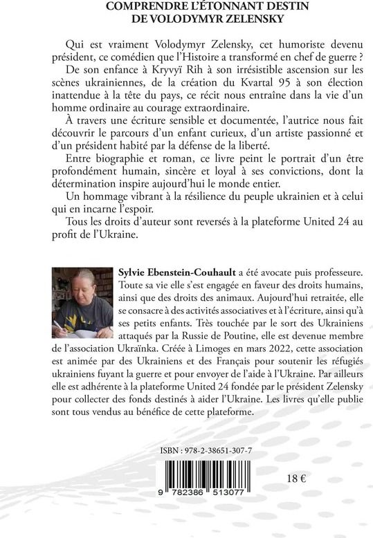 Quatrième de couverture de « COMPRENDRE L'ETONNANT DESTIN DE VOLODYMYR ZELENSKY »
