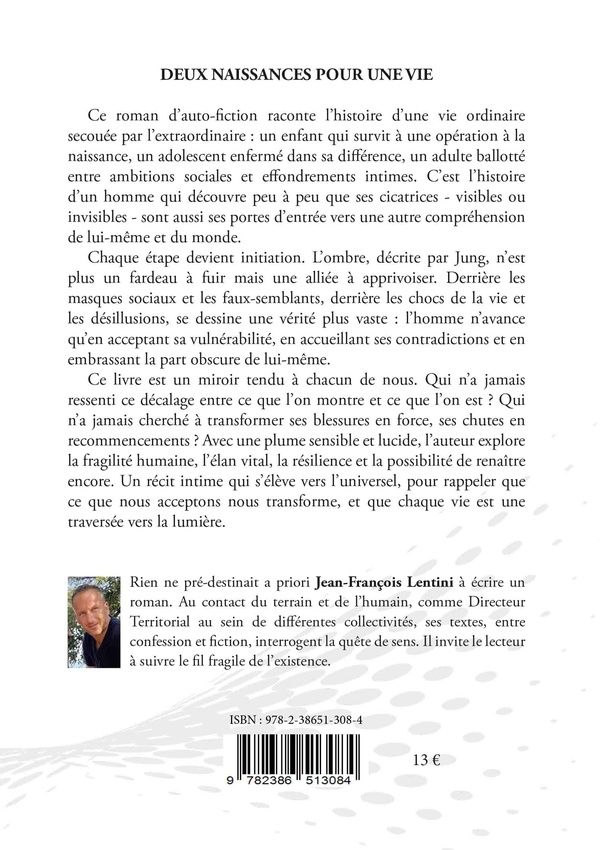 Quatrième de couverture de « DEUX NAISSANCES POUR UNE VIE »