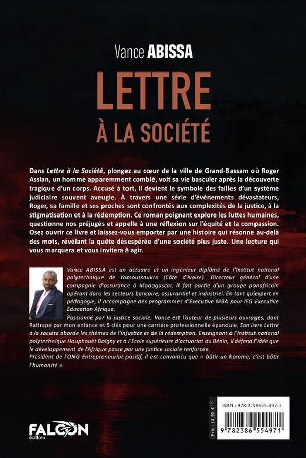 Quatrième de couverture de « LETTRE A LA SOCIETE »