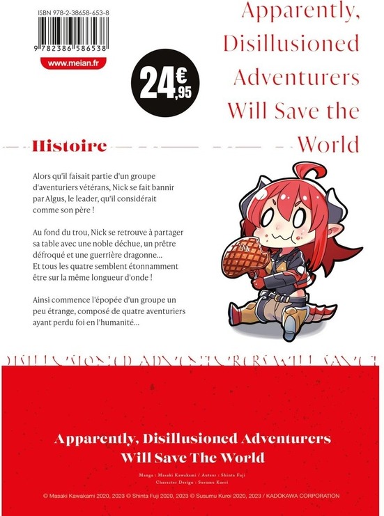 Quatrième de couverture de « APPARENTLY, DISILLUSIONED ADVENTURERS - COFFRET INTEGRALE (6 TOMES) - T01 - APPARENTLY, DISILLUSIONE »