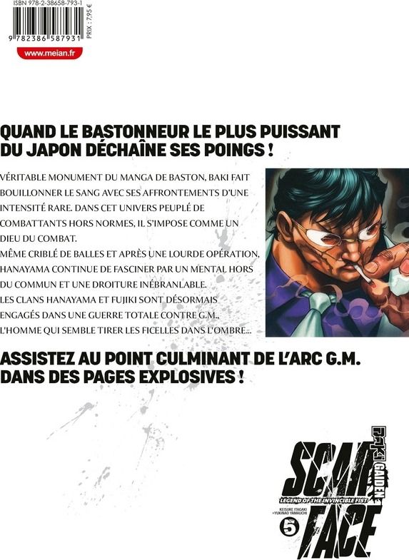Quatrième de couverture de « BAKI GAIDEN: SCARFACE - TOME 05 »