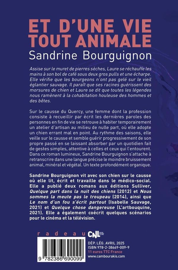 Quatrième de couverture de « Et d'une vie tout animale »
