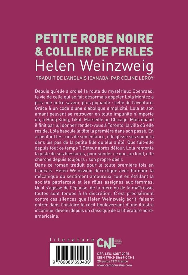 Quatrième de couverture de « Petite robe noire & collier de perles »