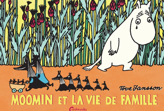 Couverture du livre « Moomin et la vie de famille » de Tove Jansson, librairie Les Contes Infusés à Corte
