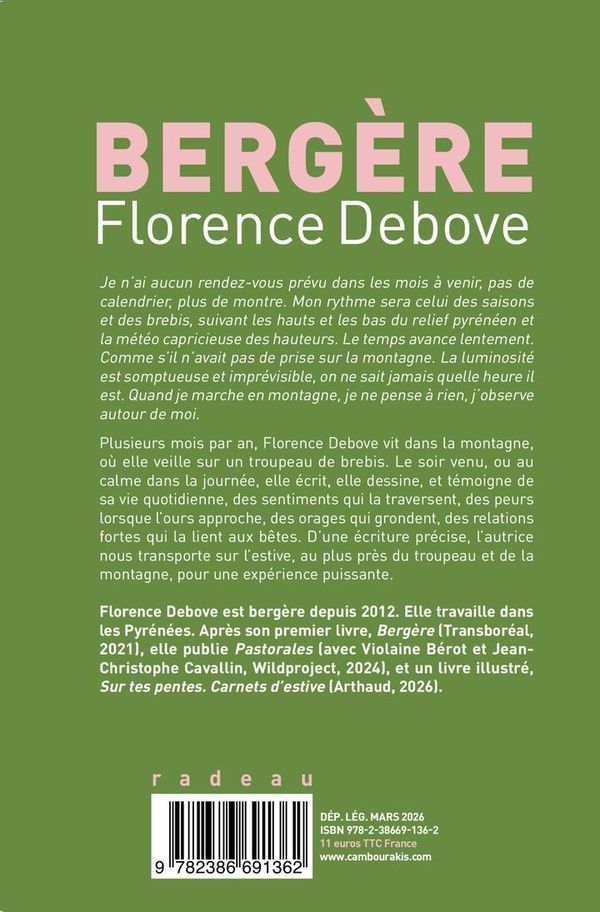 Quatrième de couverture de « Bergère »