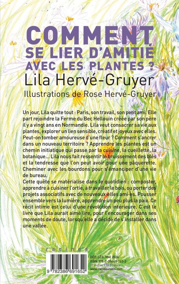Quatrième de couverture de « COMMENT SE LIER D'AMITIE AVEC LES PLANTES »