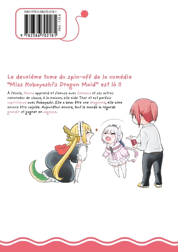 Quatrième de couverture de « Miss Kobayashi's dragon maid : Kanna's daily life »