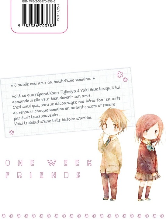 Quatrième de couverture de « One week friends »