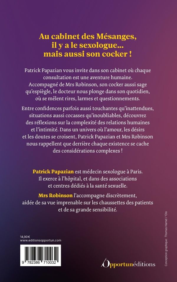 Quatrième de couverture de « Le cocker du sexologue : au coeur des consultations »