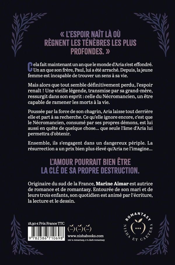 Quatrième de couverture de « D'ESPOIR ET DE TENEBRES »