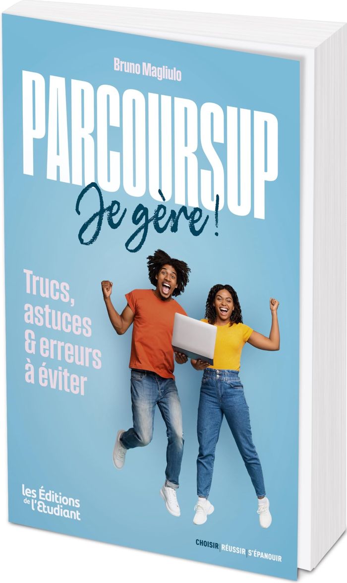 Couverture du livre « Parcoursup, je gère ! : trucs, astuces & erreurs à éviter », librairie Les Contes Infusés à Corte