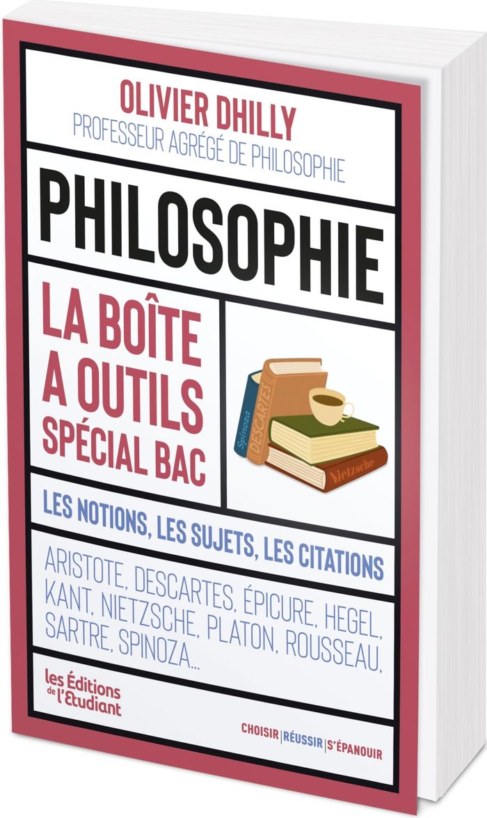 Couverture du livre « La boite à outils : spécial bac, philosophie, les notions, les sujets, les citations » de Olivier Dhilly, librairie Les Contes Infusés à Corte