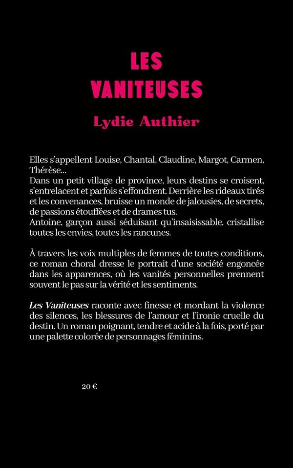 Quatrième de couverture de « Les vaniteuses »