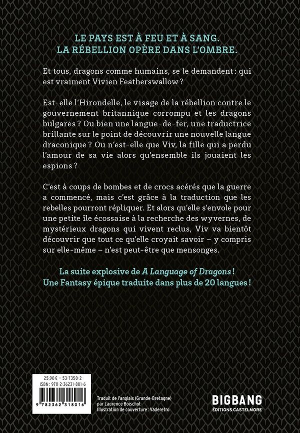 Quatrième de couverture de « A language of dragons : a war of Wyverns »