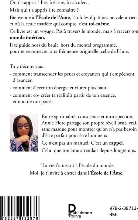 Quatrième de couverture de « L'école de l'âme : guérir et s'éveiller à travers les épreuves de la vie »