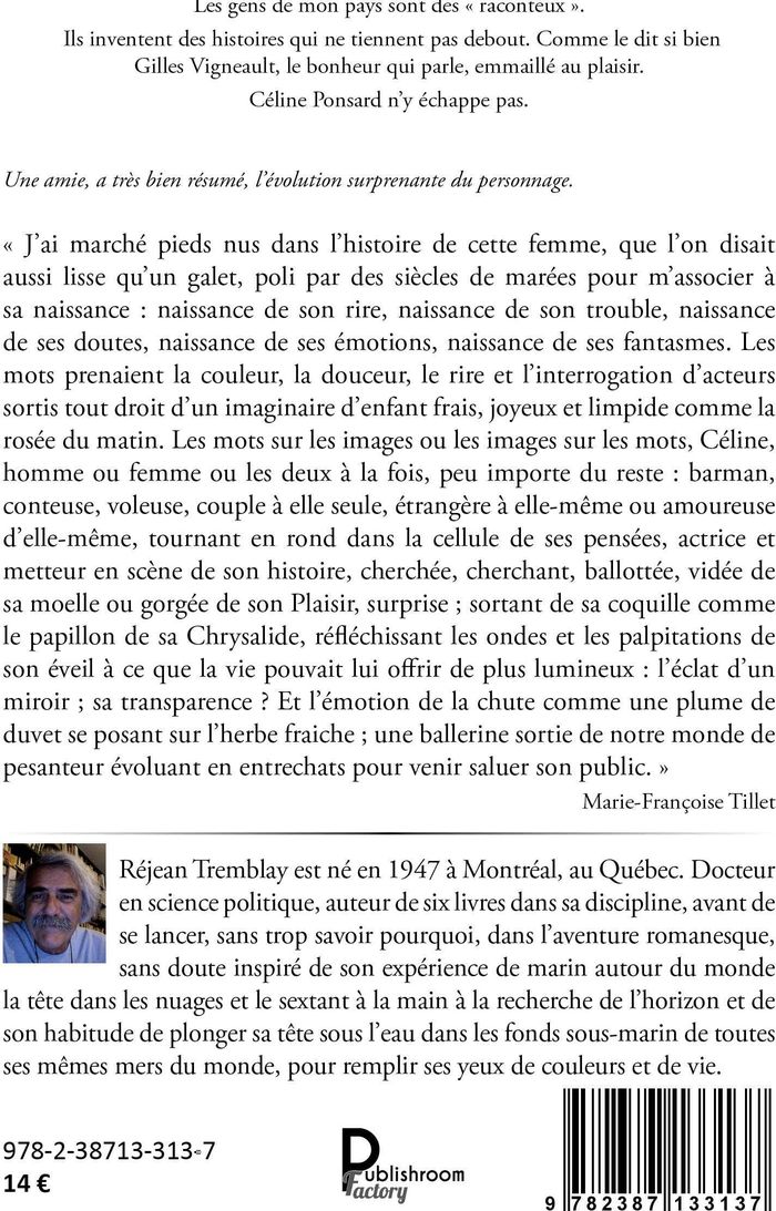 Couverture du livre « Le cap Bonaventure : Céline Ponsard » de Réjean Tremblay, librairie Les Contes Infusés à Corte