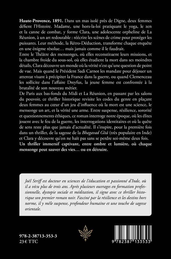 Quatrième de couverture de « La Consultante en Divergences Criminelles : l'Apprentissage Interdit »