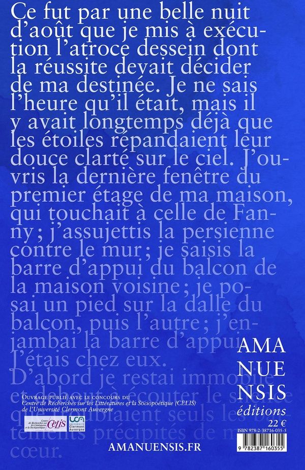 Quatrième de couverture de « FANNY »