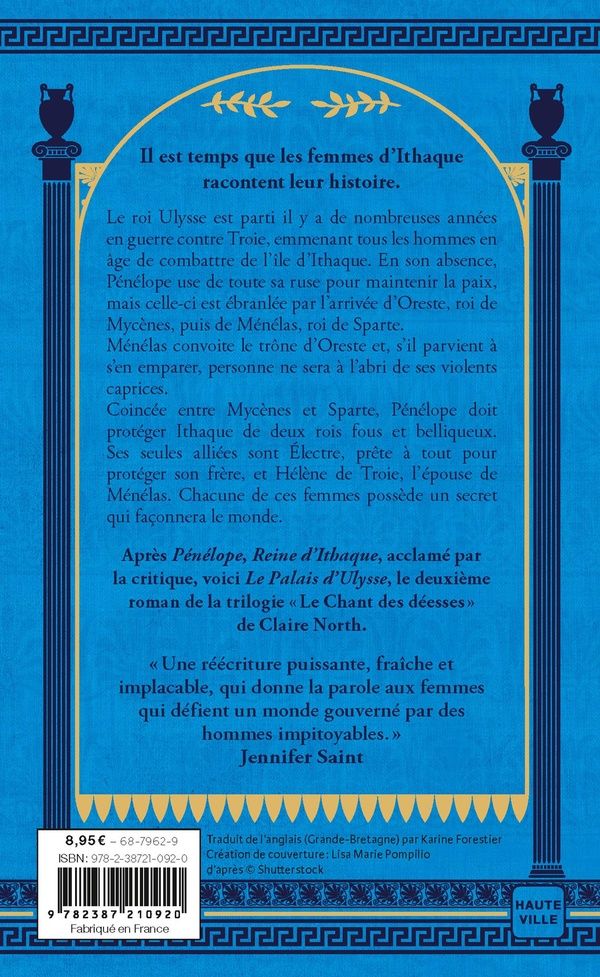 Quatrième de couverture de « Le Chant des déesses »