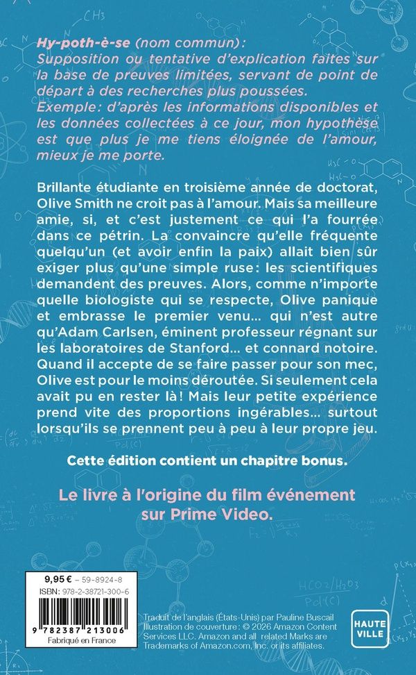 Quatrième de couverture de « THE LOVE HYPOTHESIS (COUVERTURE FILM) »