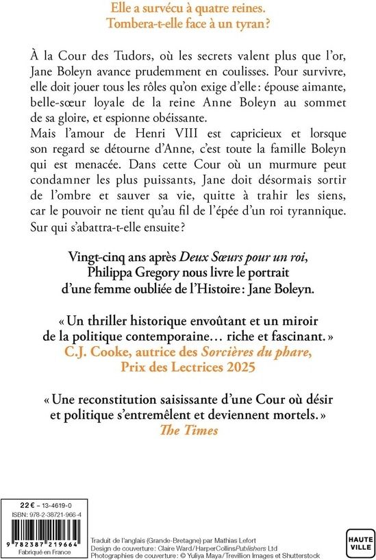 Quatrième de couverture de « L'AUTRE SOEUR BOLEYN »