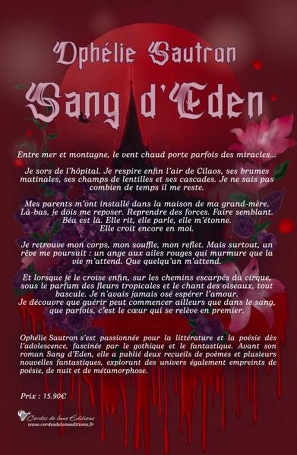 Quatrième de couverture de « Sang d'Eden »