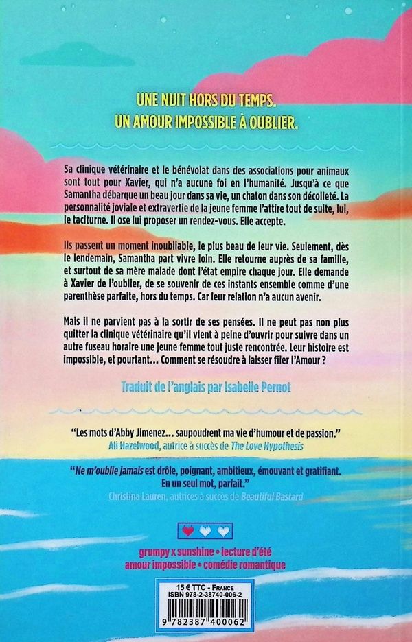 Quatrième de couverture de « NE M'OUBLIE JAMAIS (BROCHE) »