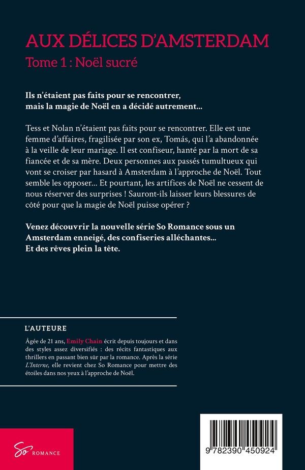 Quatrième de couverture de « AUX DELICES D'AMSTERDAM - NOEL SUCRE - ROMANCE CHICK LIT GOURMANDE DE NOEL »
