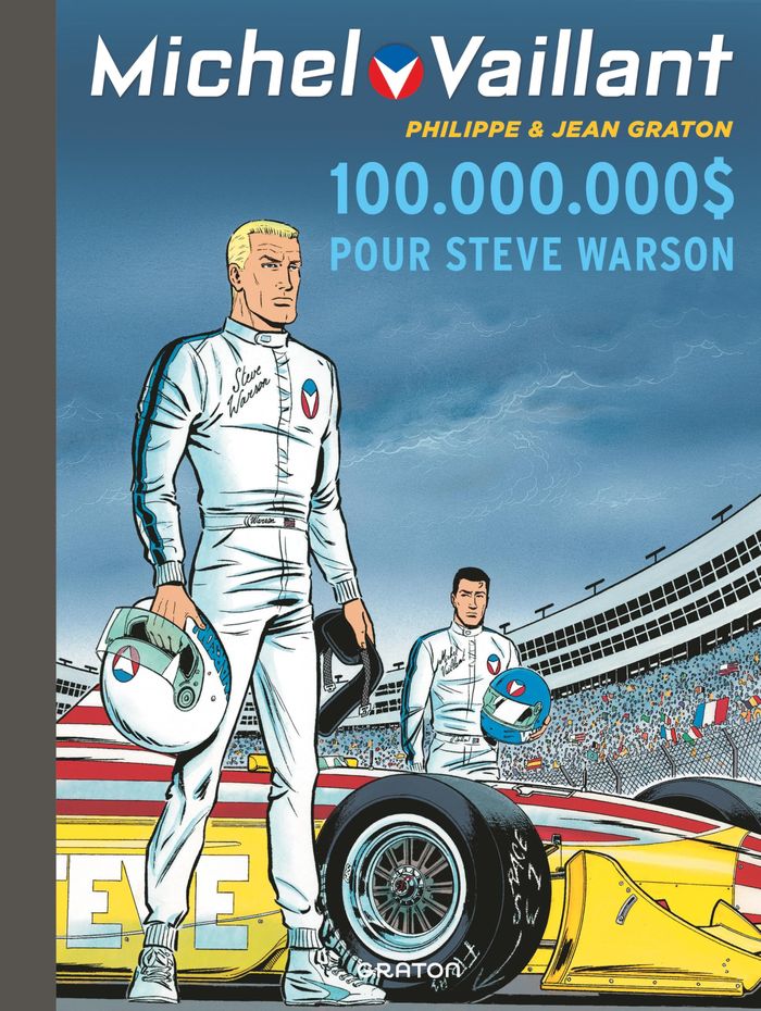 Couverture du livre « MICHEL VAILLANT - TOME 66 - 100.000.000 D POUR STEVE WARSON - NOUVELLE EDITION » de Graton, librairie Les Contes Infusés à Corte